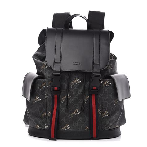 gucci supreme backpack with web|Gucci supreme backpack tiger.